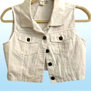 Girls White Vest
